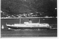 TEV Wahine steaming in Wellington Harbour