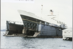 TEV Wahine in the floating dock April 1967