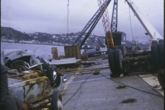 Salvage work on the wreck of the TEV Wahine