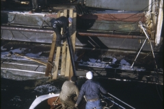 Salvaging work aboard the TEV Wahine wreck