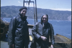 Two men on the TEV Wahine wreck